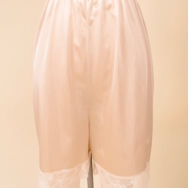 Champagne Lace Trim Slip Bloomers By Leggs, L/XL