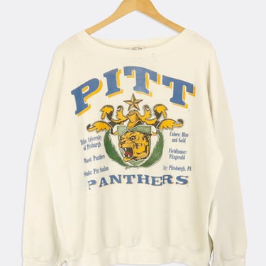 Vintage Pitt Panthers University Of Pittsburgh Mascot Graphic Sweatshirt Sz XL