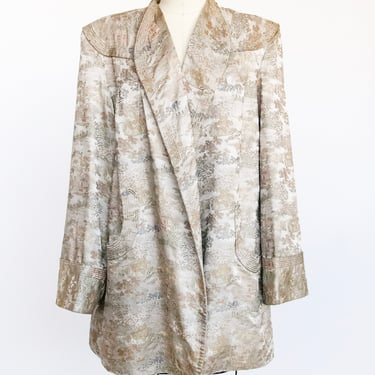 1940s Swing Jacket Metallic Brocade Japanese 