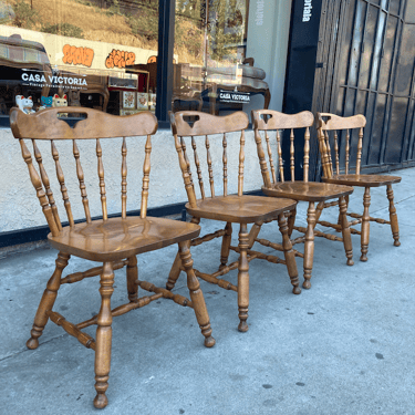 Welcome Home | Set of Four Windsor Chairs Handcrafted in Maple by Bent Brothers