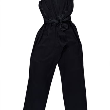 Ramy Brook - Black Silk Blend Wrap Bodice Jumpsuit Sz XS