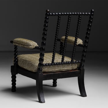 Ebonised Bobbin Armchair