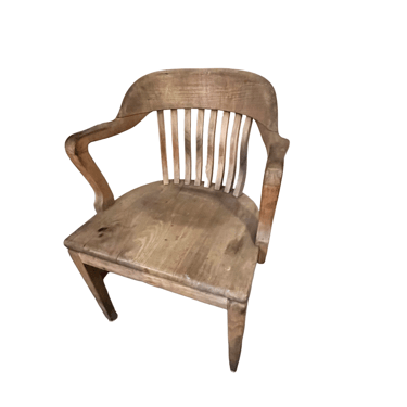 Traditional Raw Quarter Sawn Oak Antique Banker Library Office Chair LB151-4
