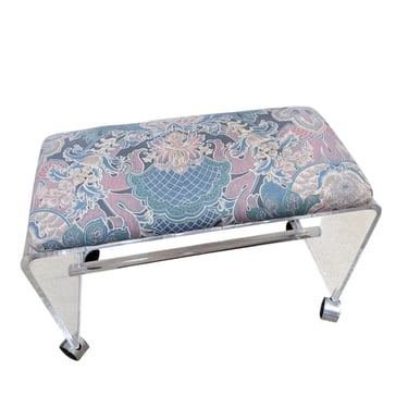 Lucite Waterfall Bench Mid Century 