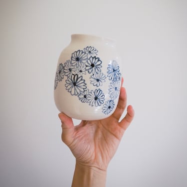 Bamboo Brush Blossom Vase // handmade ceramic pottery 