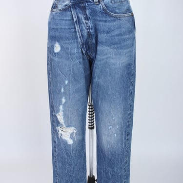 R13 Cross Over Distressed Jeans