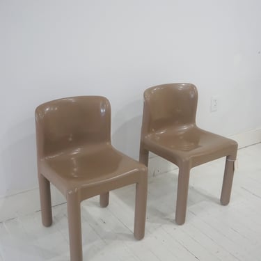 vintage carlo bartoli for kartell model 4875 chairs - pair
