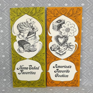 Home Baked Favorites and America's Favorite Cookies (1970) by Best Foods - Each a single sheet folded into a pamphlet - 31+ Vintage Recipes 