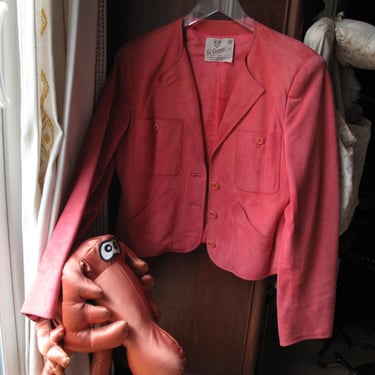 1970's Hot Pink Suede Gucci Jacket sz Sm 