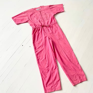 1980s Bubblegum Pink Cotton Jumpsuit 