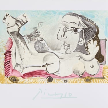 Nu Couche a l'Oiseau by Pablo Picasso, Marina Picasso Estate Lithograph Poster 