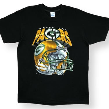 Vintage 1994 Salem Sportswear Green Bay Packers Football Big Helmet Logo NFL Graphic T-Shirt Size Large/XL 