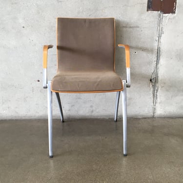 Vintage Metal And Wood Office Chair By Davis Furniture