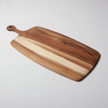 Large Acacia rectangular tapered board with rounded handle