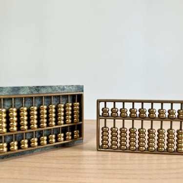 Vintage Mini Brass and Marble Abacus - Your choice 