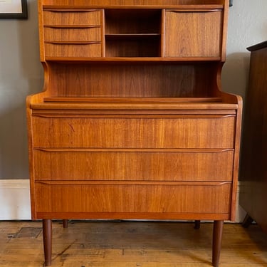 Danish Teak Pull Out Secretary/Desk with Drawers
