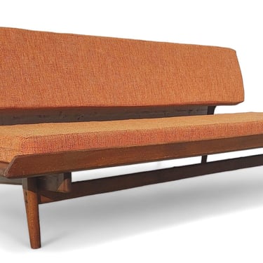 Mid Century Danish Modern Solid Walnut Daybed Sofa Attributed to Grete Jalk 