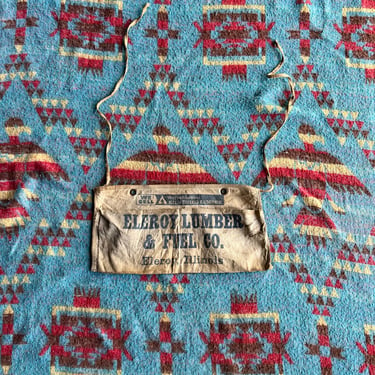 Vintage Eleroy Lumber & Fuel Nail Apron Eleroy, IL Textile Rustic Decor 
