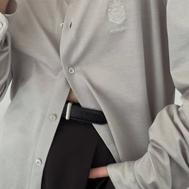 Vintage Prada Logo Crest Knit Button Up