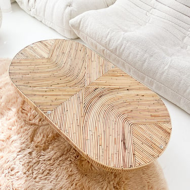 Pencil Reed Rattan Table - The Prism - Sample Sale 