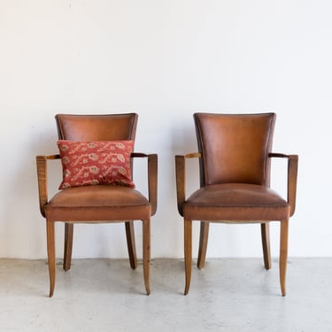 Pair of Leather Arm Chairs