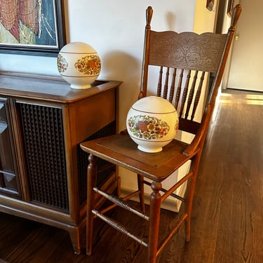 Vintage 70s Globe Ceiling Light Covers 