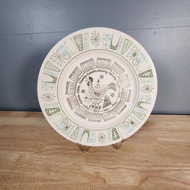 Vintage Taylorstone Cathay 1965 Calendar Souvenir Plate 