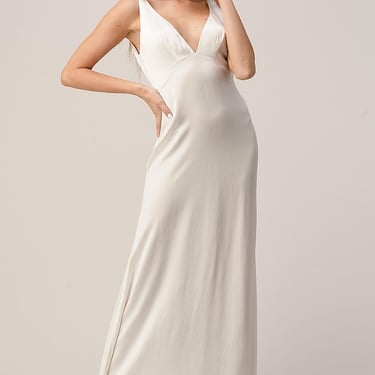 Ivory Satin Gown