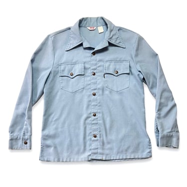 Vintage 1970s LEVI'S Big E Overshirt ~ size M ~ Shirt / Jacket ~ Western ~ Made in USA 