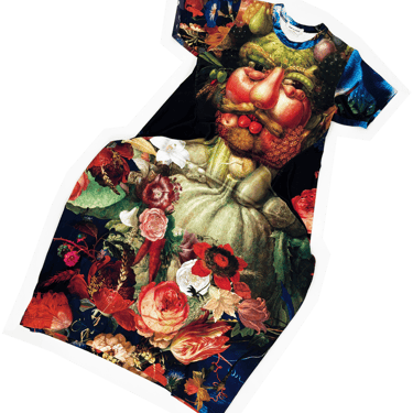 Comme des Garcons S/S 2018 vegetable face dress