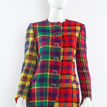 1991 A/W Rainbow Tartan Plaid Jacket
