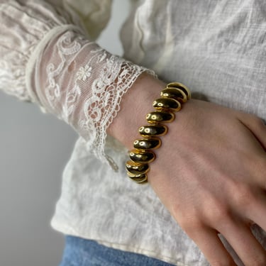 Vintage Gold Tone Chain Link Napier Bracelet 