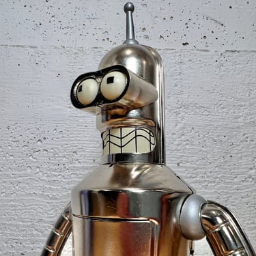 2001 Futurama Bright N Shiny Bender Robot, New in Box, Tested 