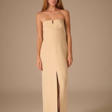 Bill Blass Cream Column Dress