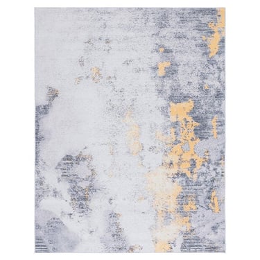 Modern Area Rug in Grey/Gold