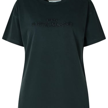 Maison Margiela Black Cotton T-Shirt Woman