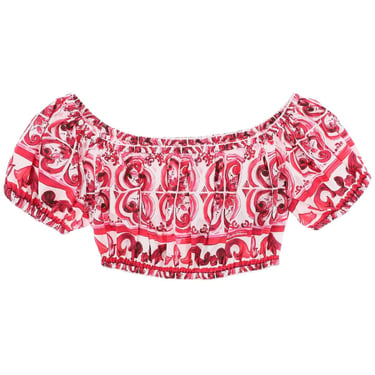 Dolce &amp; Gabbana Cropped Top With Maiolica Motif Women