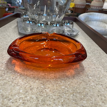 Orange Viking Glass Ashtray