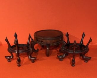 3 pieces of Chinese Vintage Rosewood Vase Stands.