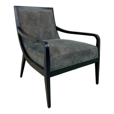 Caracole Modern Gray Cut Velvet Gracious Curves Lounge Chair