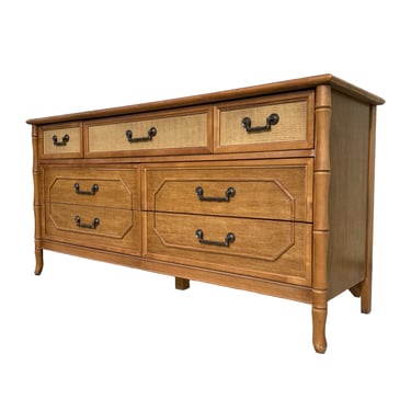 Faux Bamboo Dresser with 7 Drawers by Broyhill 60