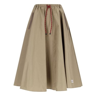 Miu Miu Women Flared Logo Skirt