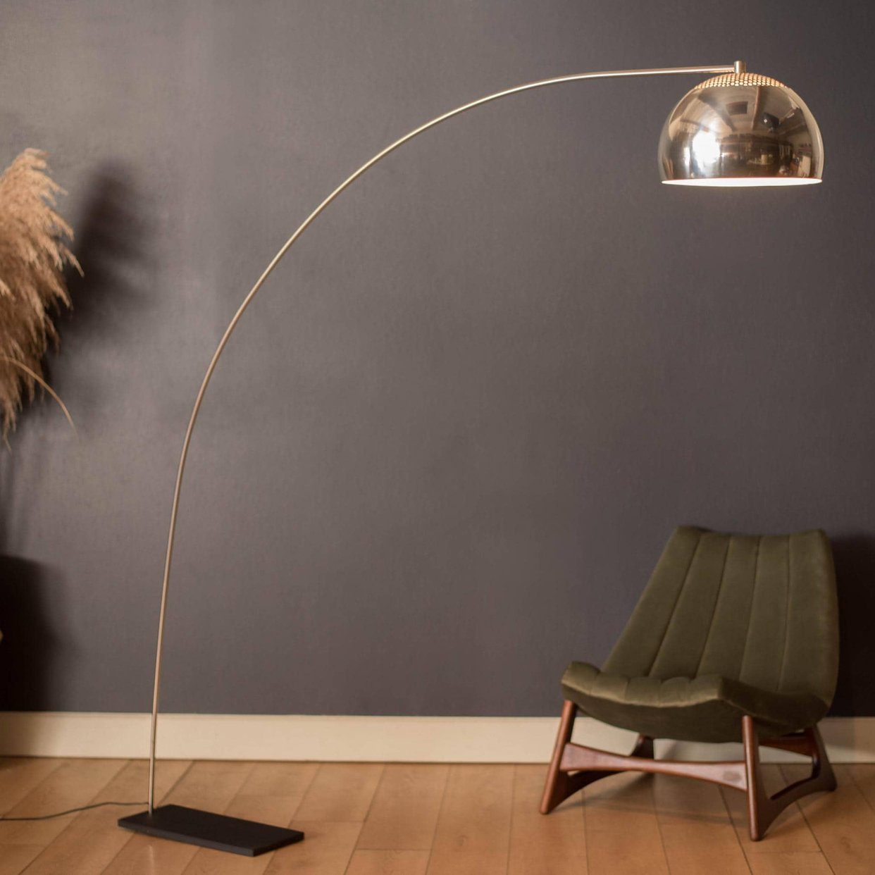 Mid Century Modern Chrome Arc Floor Lamp | Mid Century Maddist - San ...