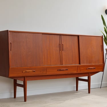 Mid Century Danish Modern Teak and Rosewood Bar Cabinet | Spaced Out ...