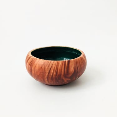 Small Terra Cotta Swirl Pottery Bowl by Romco 