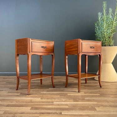Pair of French Provincial Style Nightstands, c.1950’s 