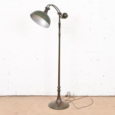 Tiffany Studios New York Bronze Counterbalance Floor Lamp, Circa 1910