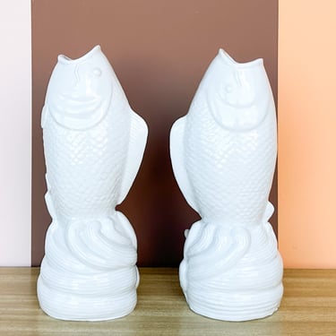 Pair of Koi Fish Vases