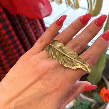 Long Feather Ring