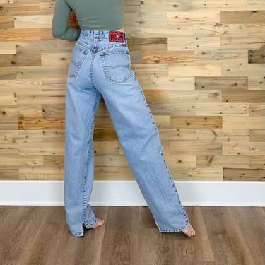 Lucky Brand 1990s High Waisted Loose Light Wash Boyfriend Jeans / Size 30 
